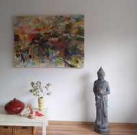 &quot;Garden of Joy &quot; by Ji Xu (1963-2014)acrylic on canvas 94x130x5cm